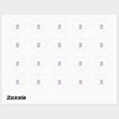 Sticker Cœur Licorne Mathicorne Mode Charmant Fond Blanc D (Feuille)