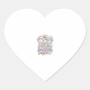 Sticker Cœur Licorne Minuscule Humain Magie Majeure Vecteur Pre