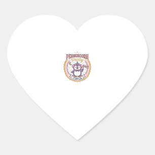 Sticker Cœur Licorne Penguicorne Fête POD Prêt Design Zazzle_1