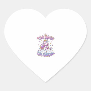 Sticker Cœur Licorne Petite Reine Grand Royaume Idée Cadeau Aut