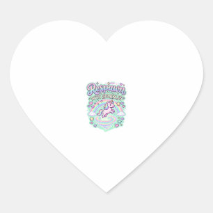 Sticker Cœur Licorne Réapparition avec des Paillettes Vecteur P