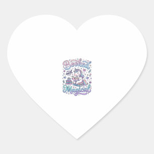 Sticker Cœur Licorne Réservée et Idée de Cadeau Magique Typogra