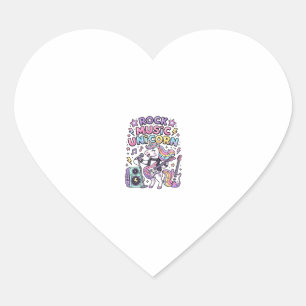 Sticker Cœur Licorne Rock Musique Licorne Charme Marketplace Ar