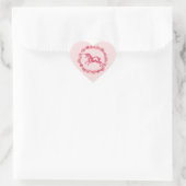 Sticker Cœur Licorne rose et fleurs (Sac)
