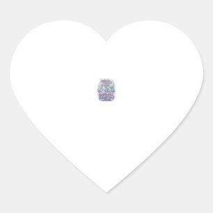Sticker Cœur Licorne Sirène Licorne Lagune Conception Graphique