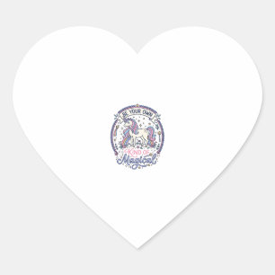 Sticker Cœur Licorne Soyez Votre Propre Genre de Magique Enjoué