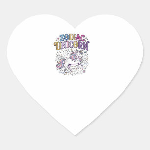 Sticker Cœur Licorne Zodiaque Licorne Marché de vecteurs premiu