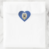 Sticker Cœur Ligne bleue mince (Sac)