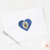 Sticker Cœur Ligne bleue mince (Enveloppe)