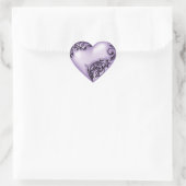 Sticker Cœur Lilac à molette du coeur avec noir (Sac)