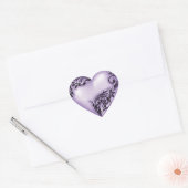 Sticker Cœur Lilac à molette du coeur avec noir (Enveloppe)