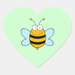 Sticker Cœur L'insecte d'abeilles d'abeille branche l'animal