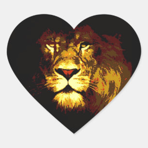 Sticker Cœur Lion