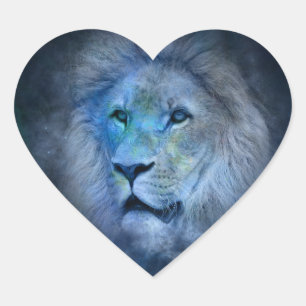 Sticker Cœur lion leo