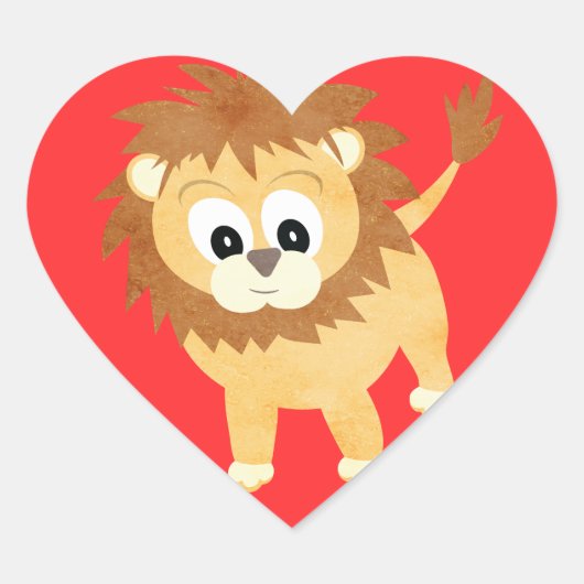Sticker Cœur Lion Petit Coeur (Devant)