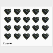 Sticker Cœur Liquid Chrome Abstract: Dark Iridescence (Feuille)