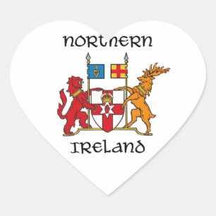 Sticker Cœur L'Irlande du Nord - manteau des