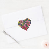 Sticker Cœur Lis orientaux (Enveloppe)
