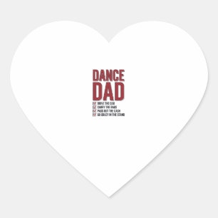 Sticker Cœur Liste de contrôle Dance Dad Design de gravure vint