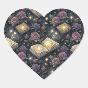 Sticker Cœur Livres Magiques