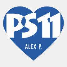 Logo de l'école Nom personnalisé Coeur