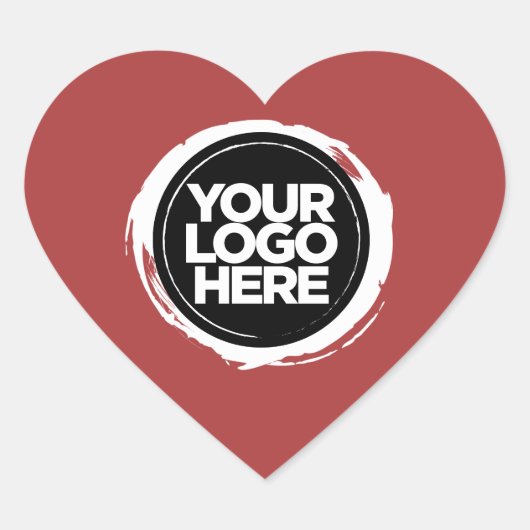 Sticker Cœur Logo de l'entreprise Custom Valentine's Day Red He (Devant)
