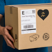 Sticker Cœur Logo d'entreprise en or noir