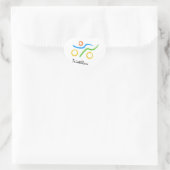 Sticker Cœur Logo du triathlon (Sac)