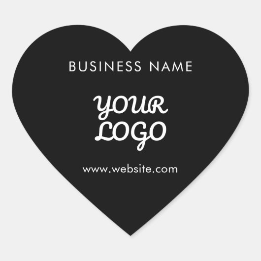 Sticker Cœur Logo et texte promotionnels modernes | Couleur mod (Devant)