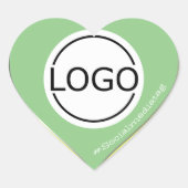 Sticker Cœur Logo Modèle Pastel Mint Yellow Custom Packaging (Devant)