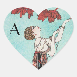 STICKER CŒUR L'OISEAU VOLONTAIRE, LE COEUR DESIGNER DE LA BELLE