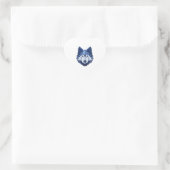 Sticker Cœur Loup bleu 4 (Sac)