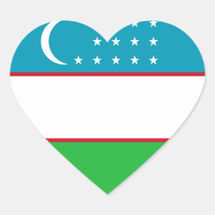 Sticker Cœur l'Ouzbékistan