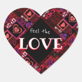 Sticker Cœur Love Bug & Cute Hearts Motif (Devant)