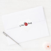 Sticker Cœur Love Bug - Ladybug (Enveloppe)