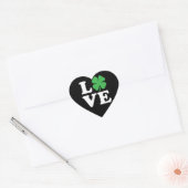 Sticker Cœur Love Clover Black (Enveloppe)