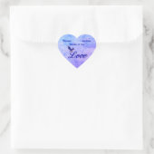 Sticker Cœur Love Elegant Bluebird Mariage personnalisé (Sac)