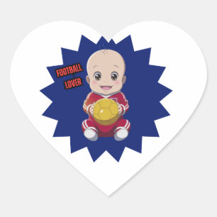 Sticker Cœur Love football