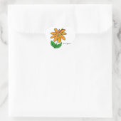 Sticker Cœur Love Grows Orange Floral (Sac)