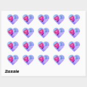 Sticker Cœur Love Heart Balloon Mariage personnalisé (Feuille)