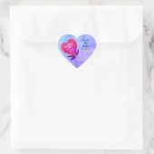 Sticker Cœur Love Heart Balloon Mariage personnalisé (Sac)