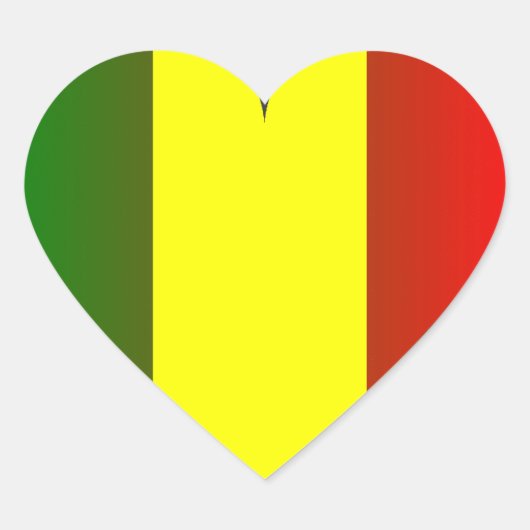 STICKER CŒUR LOVE JAH RASTA (Devant)