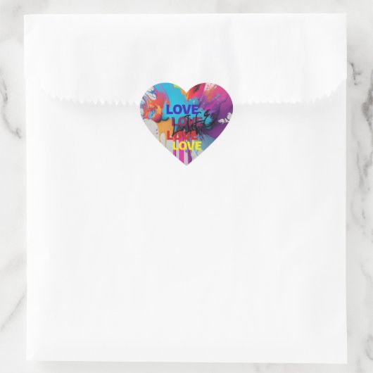 Sticker Cœur Love Life (Sac)