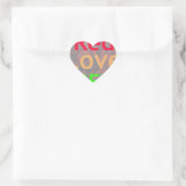 STICKER CŒUR LOVE RED GOLDEN VERT (Sac)