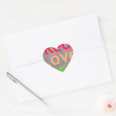 STICKER CŒUR LOVE RED GOLDEN VERT (Enveloppe)