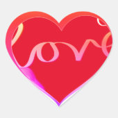 Sticker Cœur Love Red Heart (Devant)