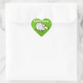 Sticker Cœur Love You - Sheep on Grass Design Dessin (Sac)