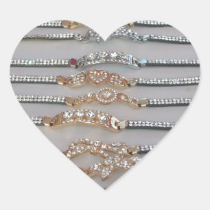 Sticker Cœur Lovely Diamind Jewelry coeur design collection d'a