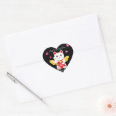 Sticker Cœur Lucky Cat Cupid (Enveloppe)