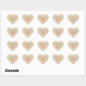 Sticker Cœur Lucky in Love Save Date Stickers, Rouge (Feuille)